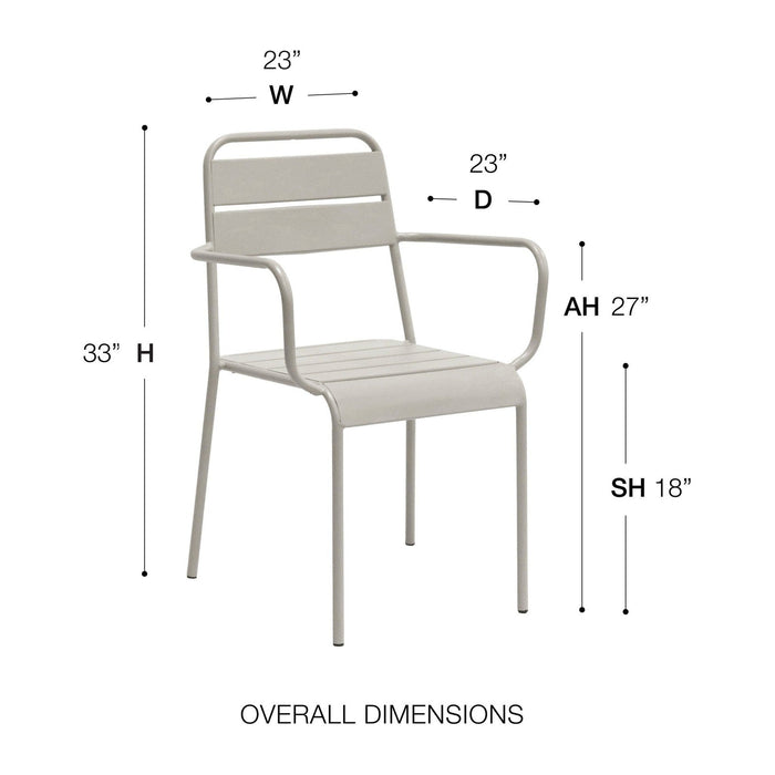 Euro Style Rosco Outdoor Armchair - Set of 2