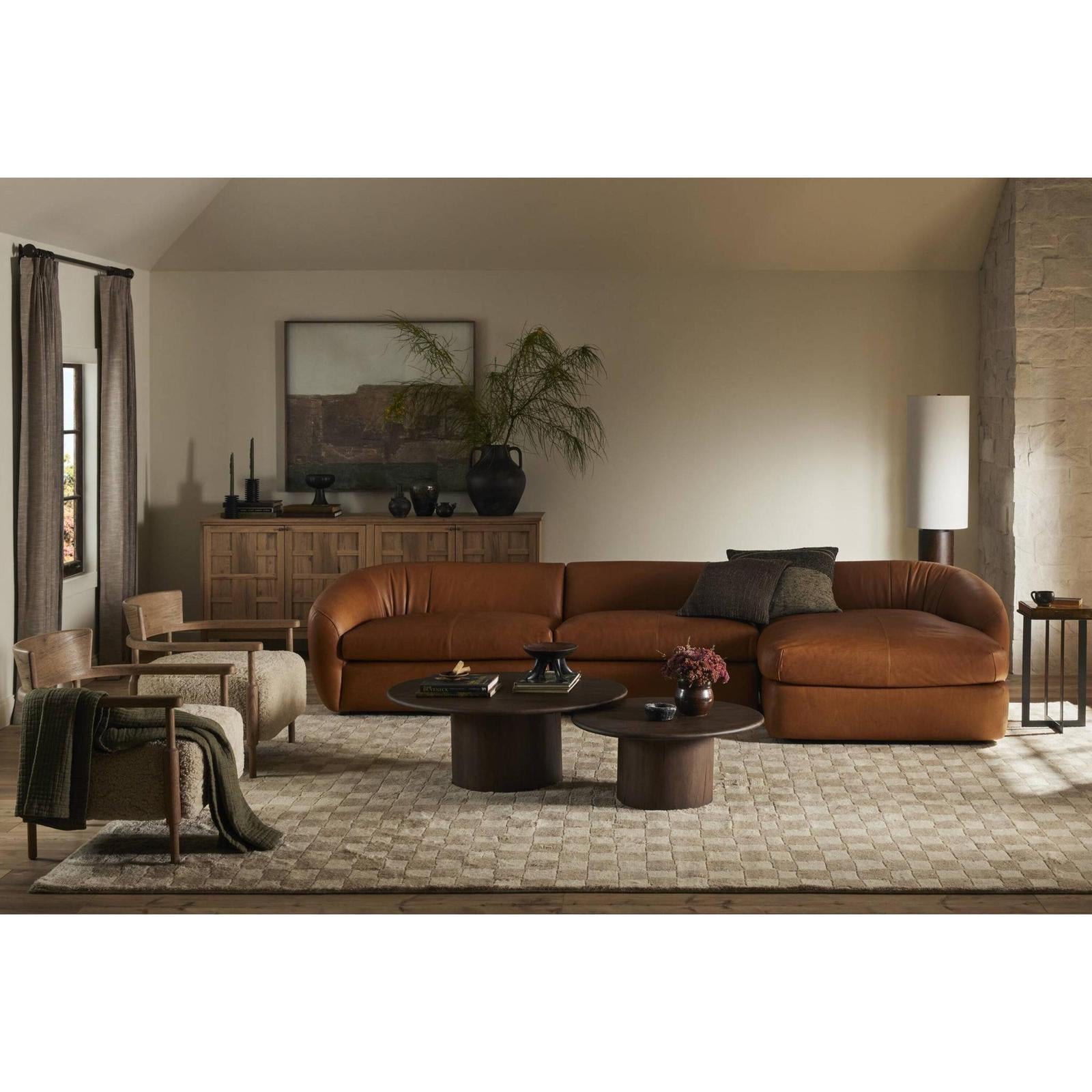 Giselle End Table-Amber Cast Glass