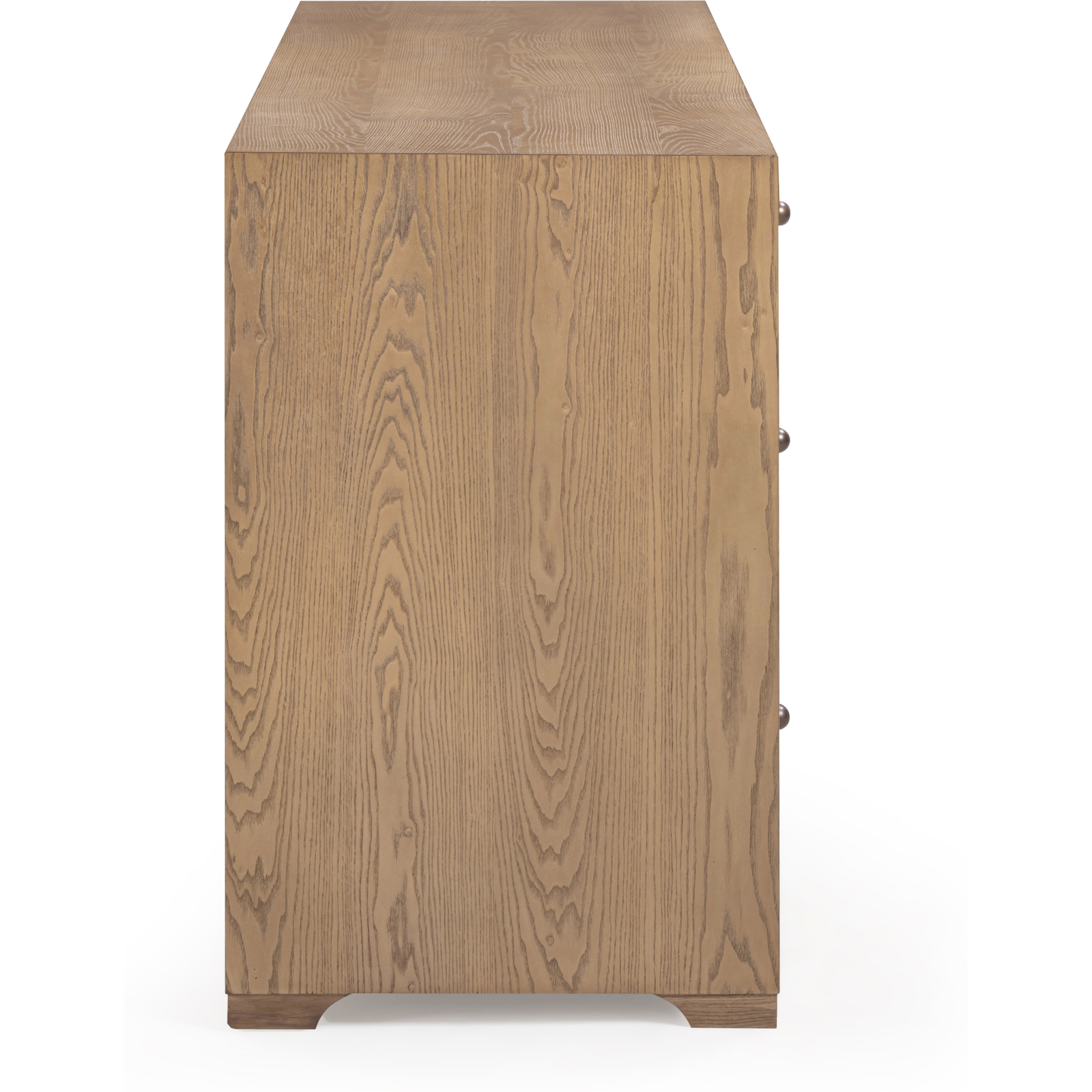 TOV Furniture Laurentis Light Taupe Suede and Wood Drawer Dresser