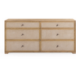 TOV Furniture Laurentis Light Taupe Suede and Wood Drawer Dresser