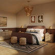 TOV Furniture Laurentis Light Taupe Suede and Wood Drawer Dresser