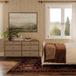 TOV Furniture Laurentis Light Taupe Suede and Wood Drawer Dresser