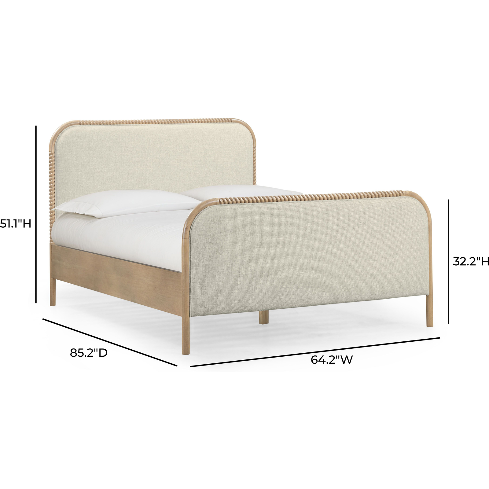 TOV Furniture Hatia Basketweave Panel Bed