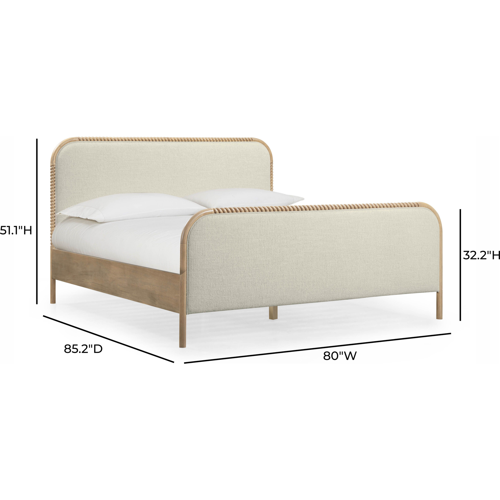 TOV Furniture Hatia Basketweave Panel Bed