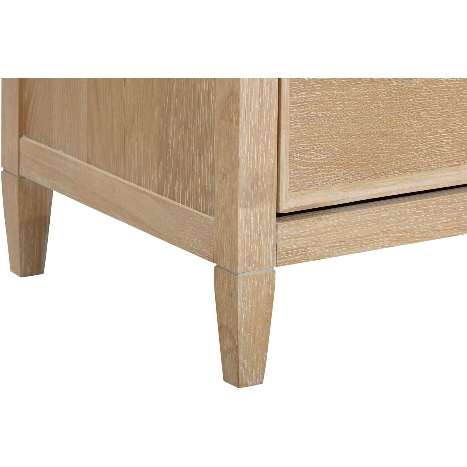 TOV Furniture Bristol Park Whitewashed Oak Wood 7-Drawer Chest