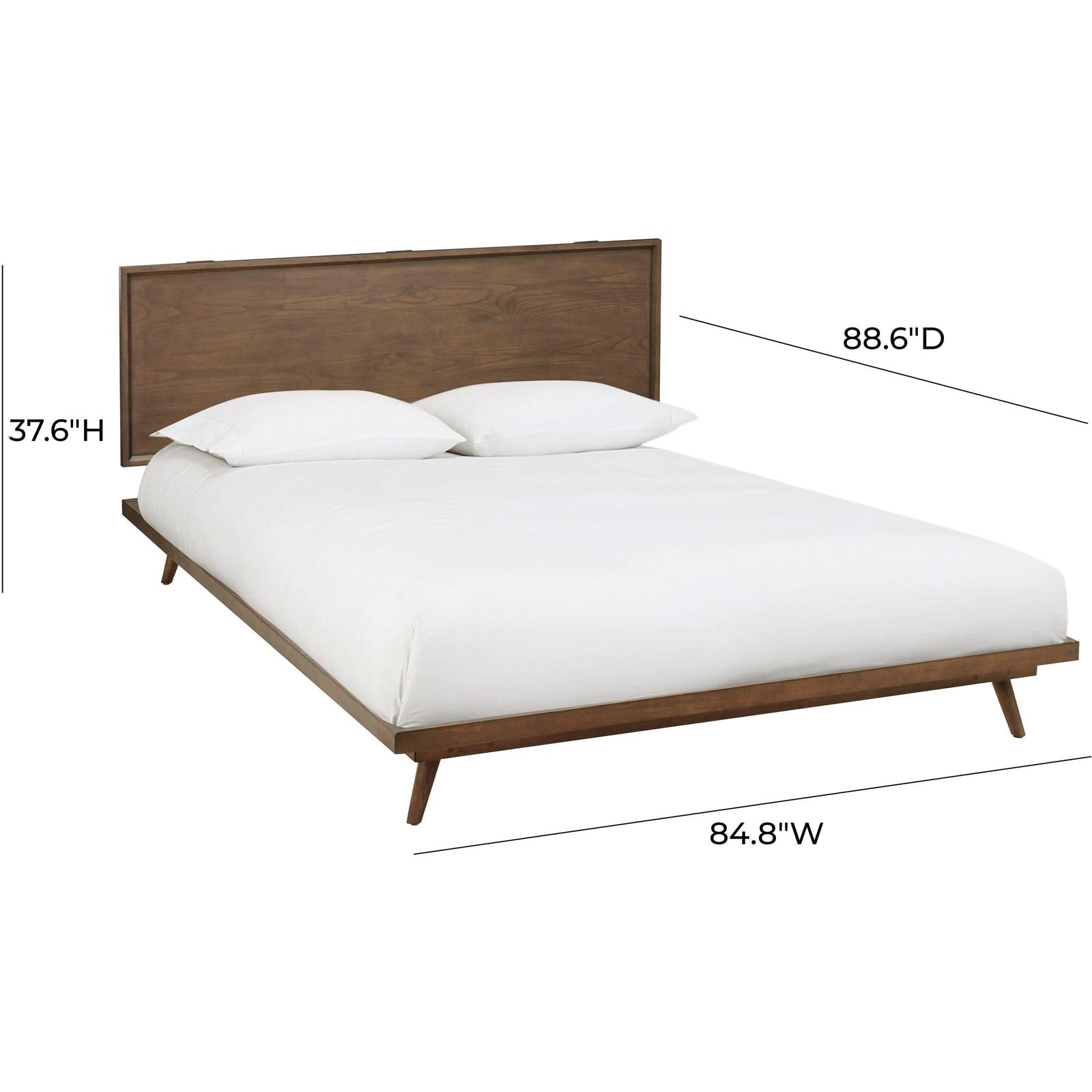 TOV Furniture Emery Walnut Wood Platform Bed