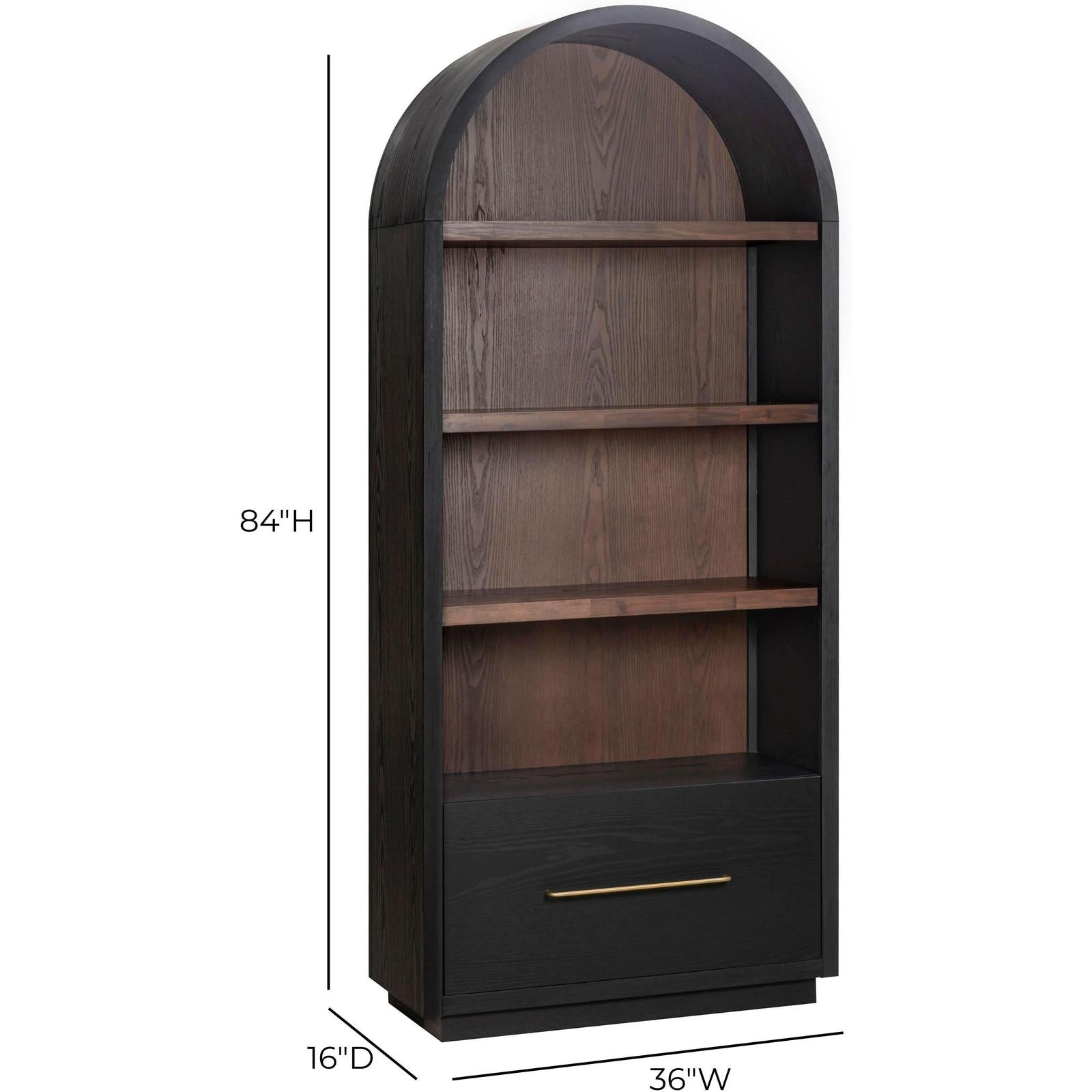 TOV Furniture Marlow Wood Bookcase With File Drawer