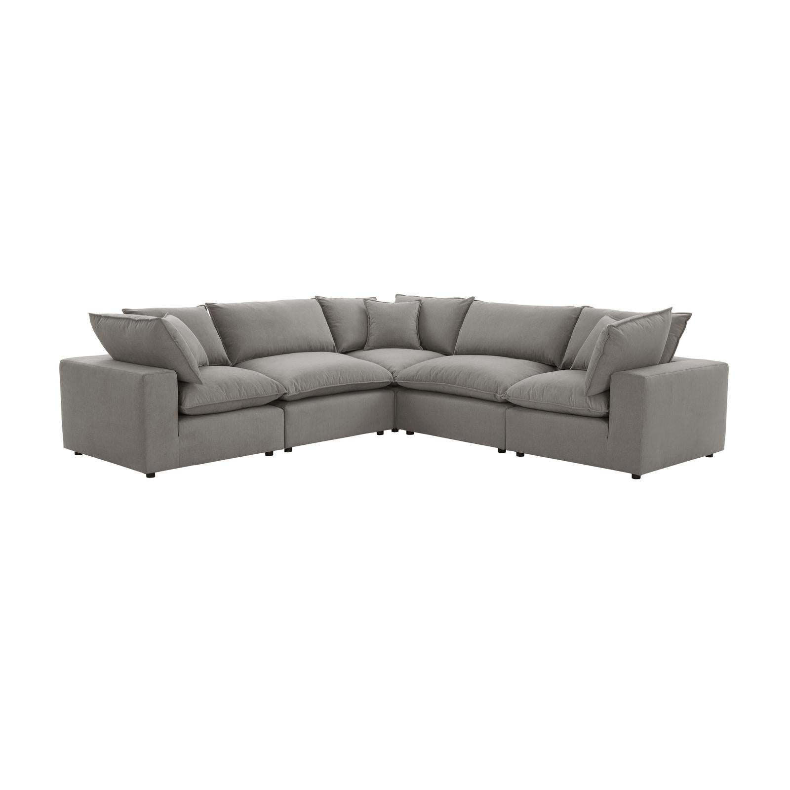 TOV Furniture Cali 5-Piece Performance Fabric Modular L-Sectional