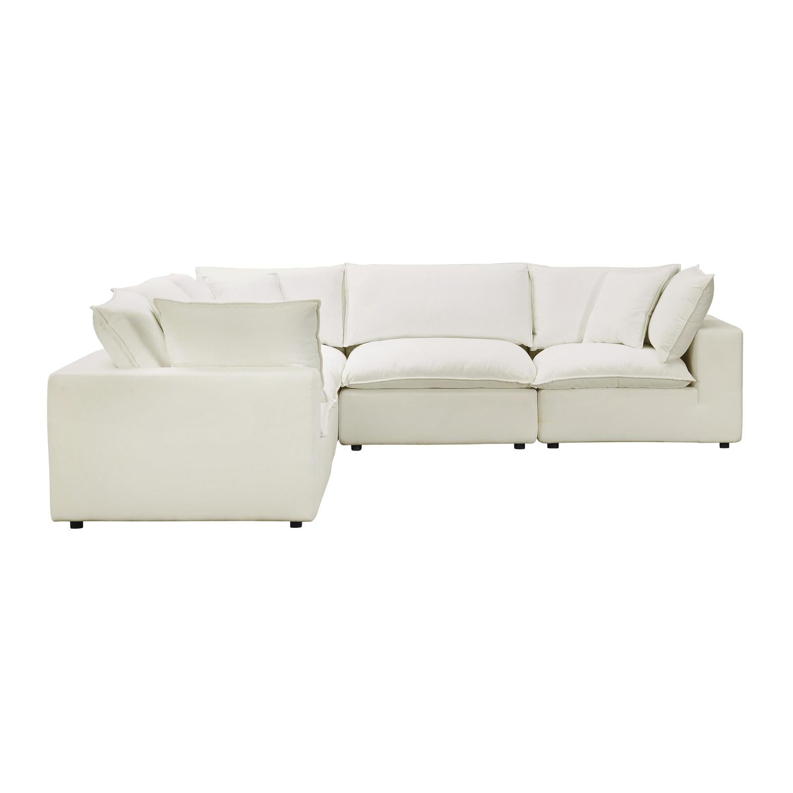 TOV Furniture Cali 5-Piece Performance Fabric Modular L-Sectional