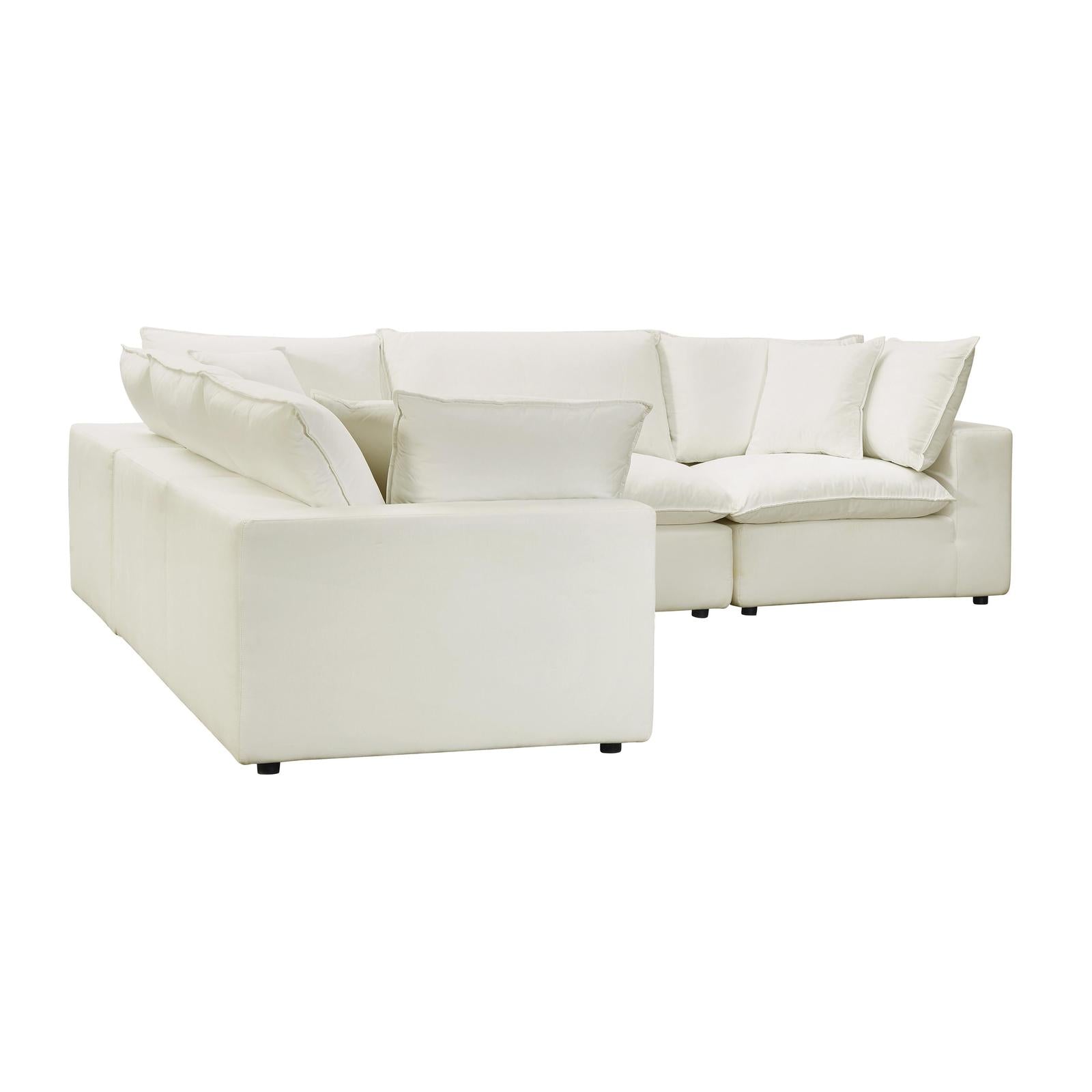 TOV Furniture Cali 5-Piece Performance Fabric Modular L-Sectional