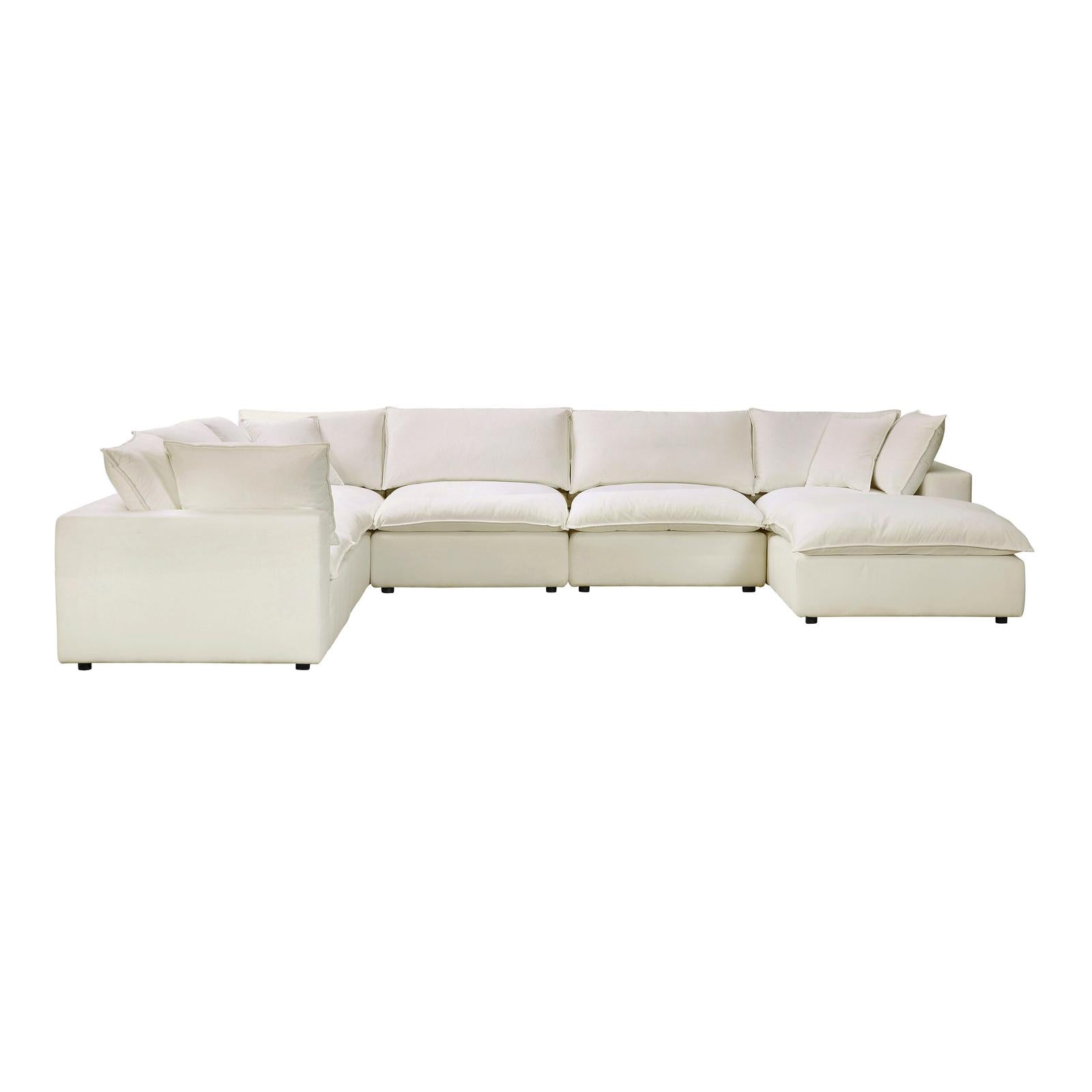 TOV Furniture Cali 7-Piece Performance Fabric Modular Large Chaise Sectional
