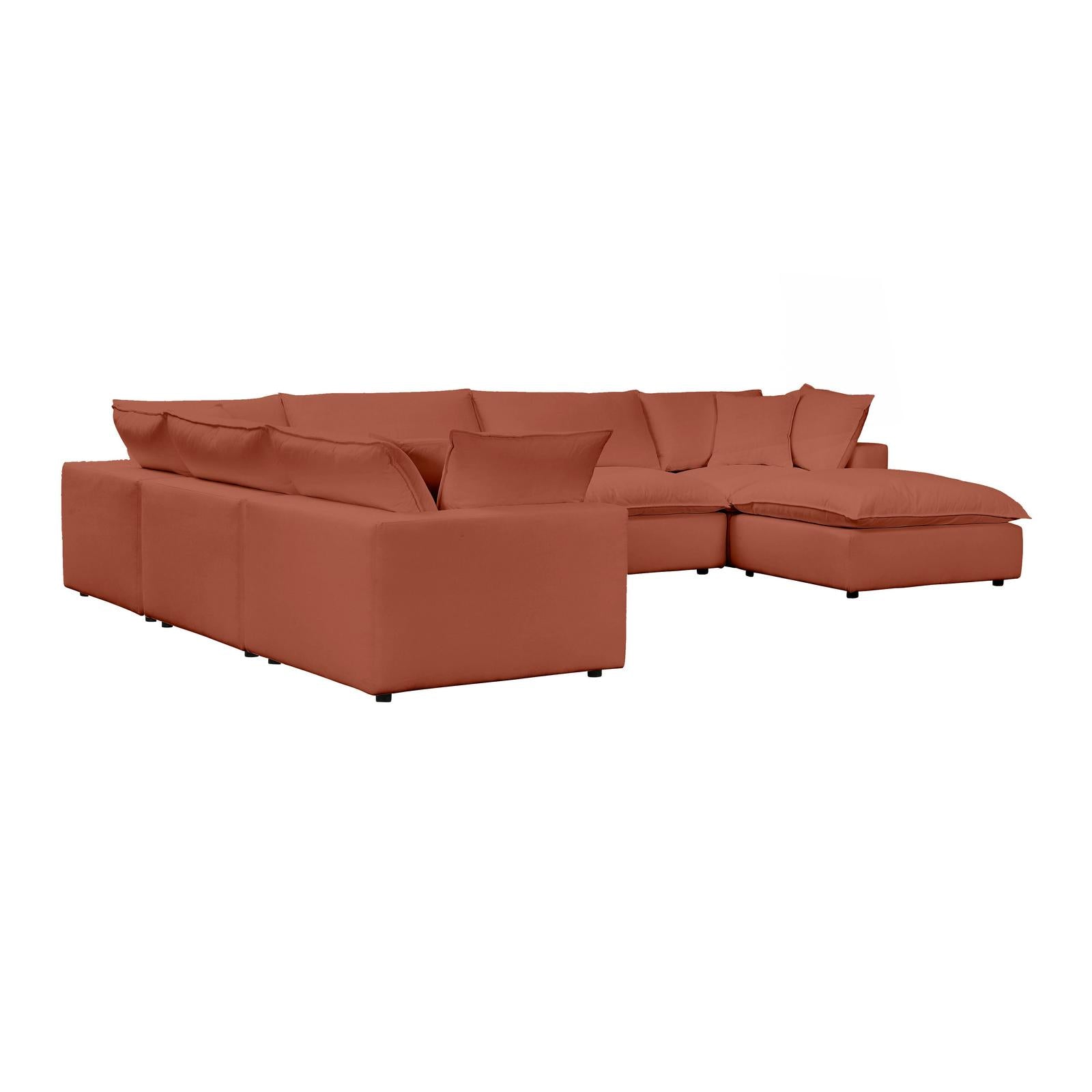 TOV Furniture Cali 7-Piece Performance Fabric Modular Large Chaise Sectional