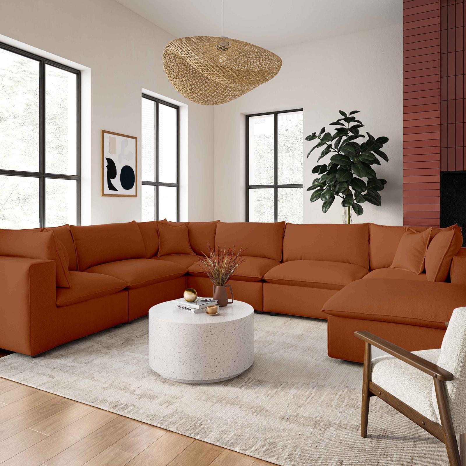 TOV Furniture Cali Performance Fabric Ottoman
