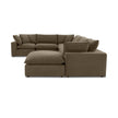 TOV Furniture Cali 7-Piece Chocolate Brown Performance Velvet Large Chaise Sectional
