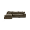TOV Furniture Cali 4-Piece Chocolate Brown Performance Velvet Sectional