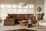TOV Furniture Cali 4-Piece Brown Leather Modular Sectional