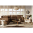 TOV Furniture Cali 5-Piece Brown Leather Modular L-Sectional