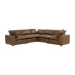 TOV Furniture Cali 5-Piece Brown Leather Modular L-Sectional