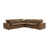 TOV Furniture Cali 5-Piece Brown Leather Modular L-Sectional