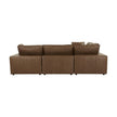 TOV Furniture Cali 5-Piece Brown Leather Modular L-Sectional