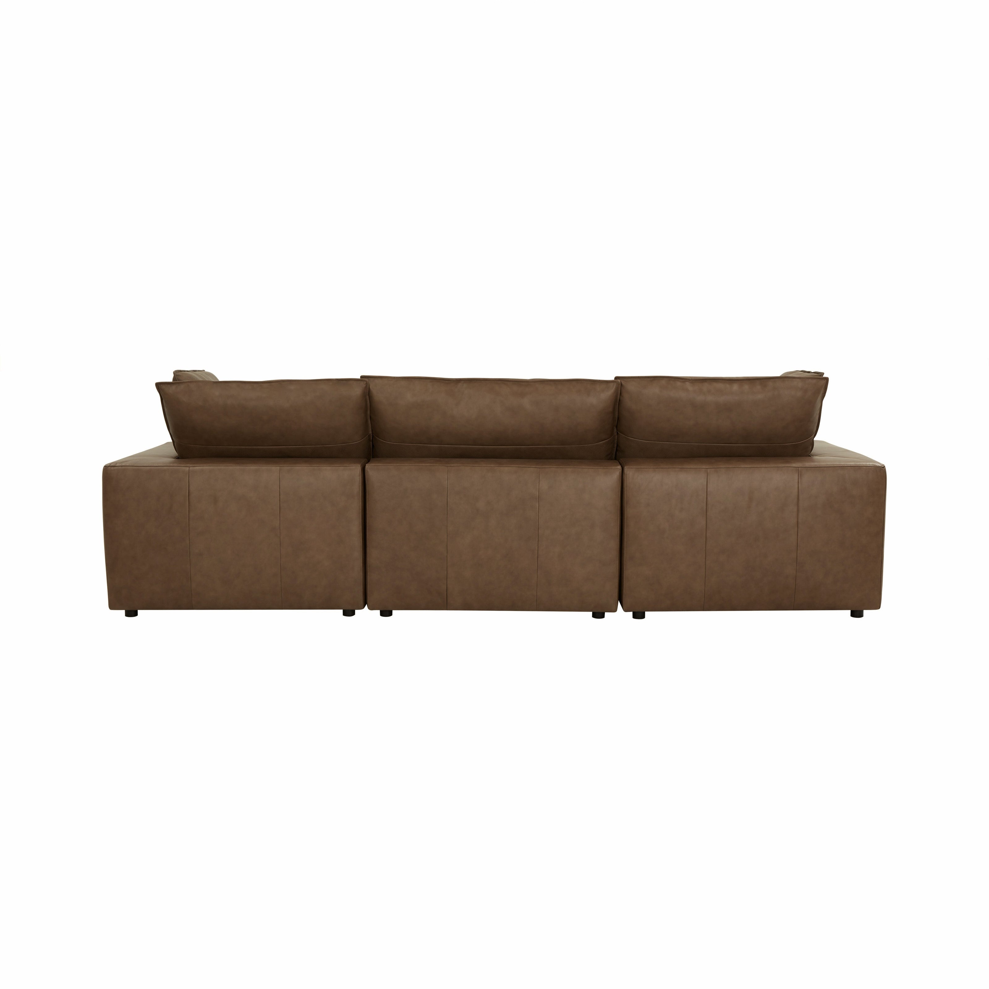 TOV Furniture Cali 4-Piece Brown Leather Modular Sectional