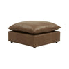 TOV Furniture Cali Brown Leather Ottoman