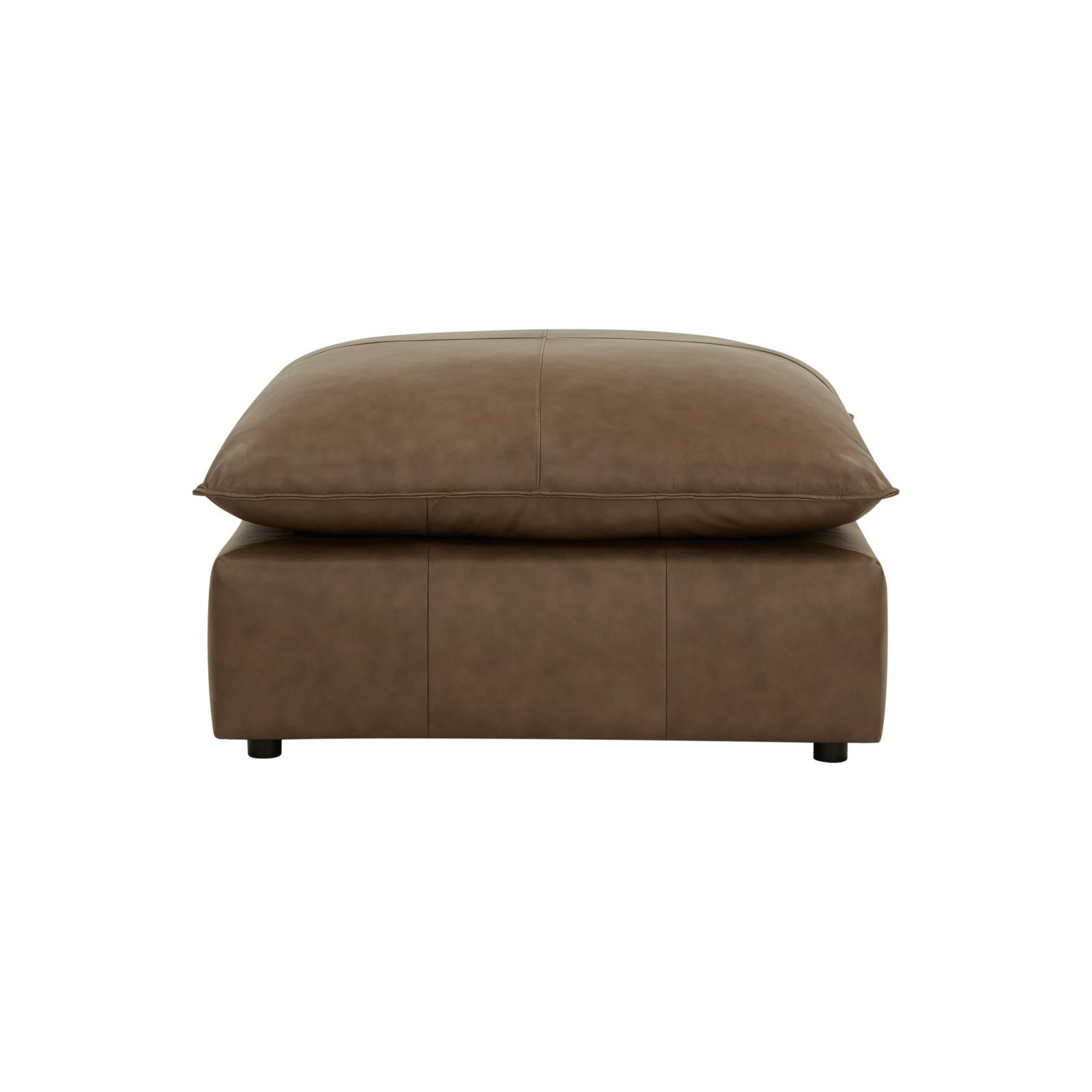 TOV Furniture Cali Brown Leather Ottoman