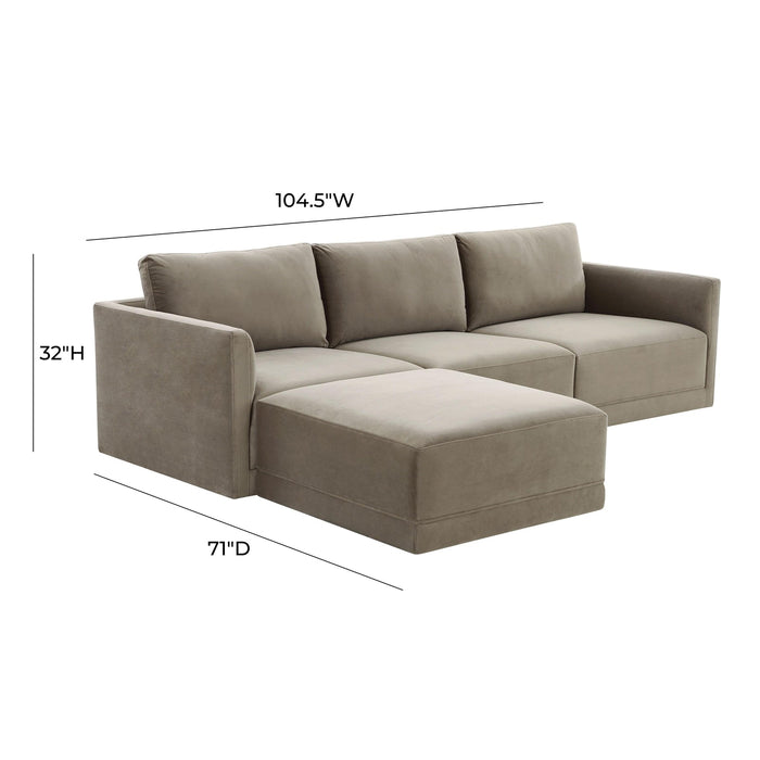 TOV Furniture Willow Modular 4 Piece Sectional