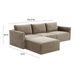 TOV Furniture Willow 4-Piece Performance Velvet Modular Sectional