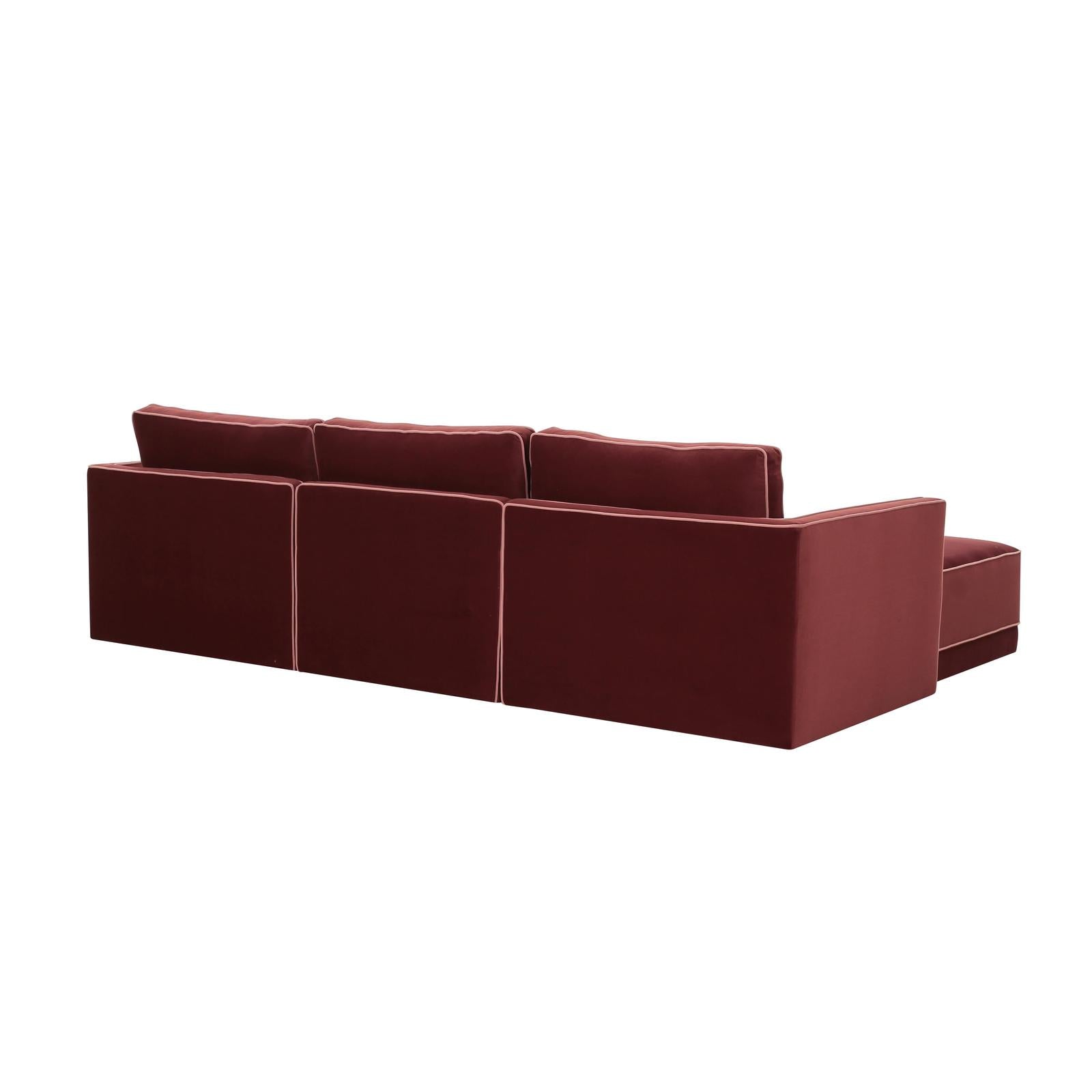 TOV Furniture Willow 4-Piece Performance Velvet Modular Sectional