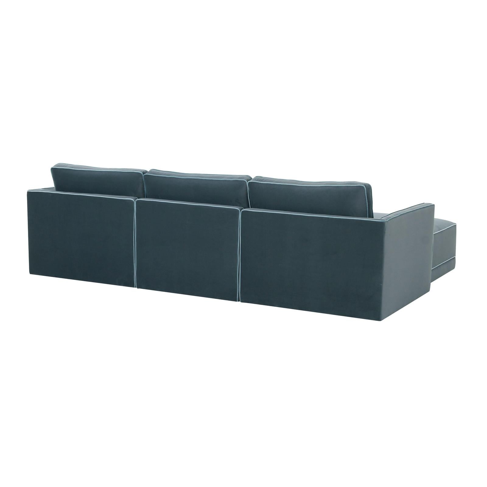 TOV Furniture Willow 4-Piece Performance Velvet Modular Sectional