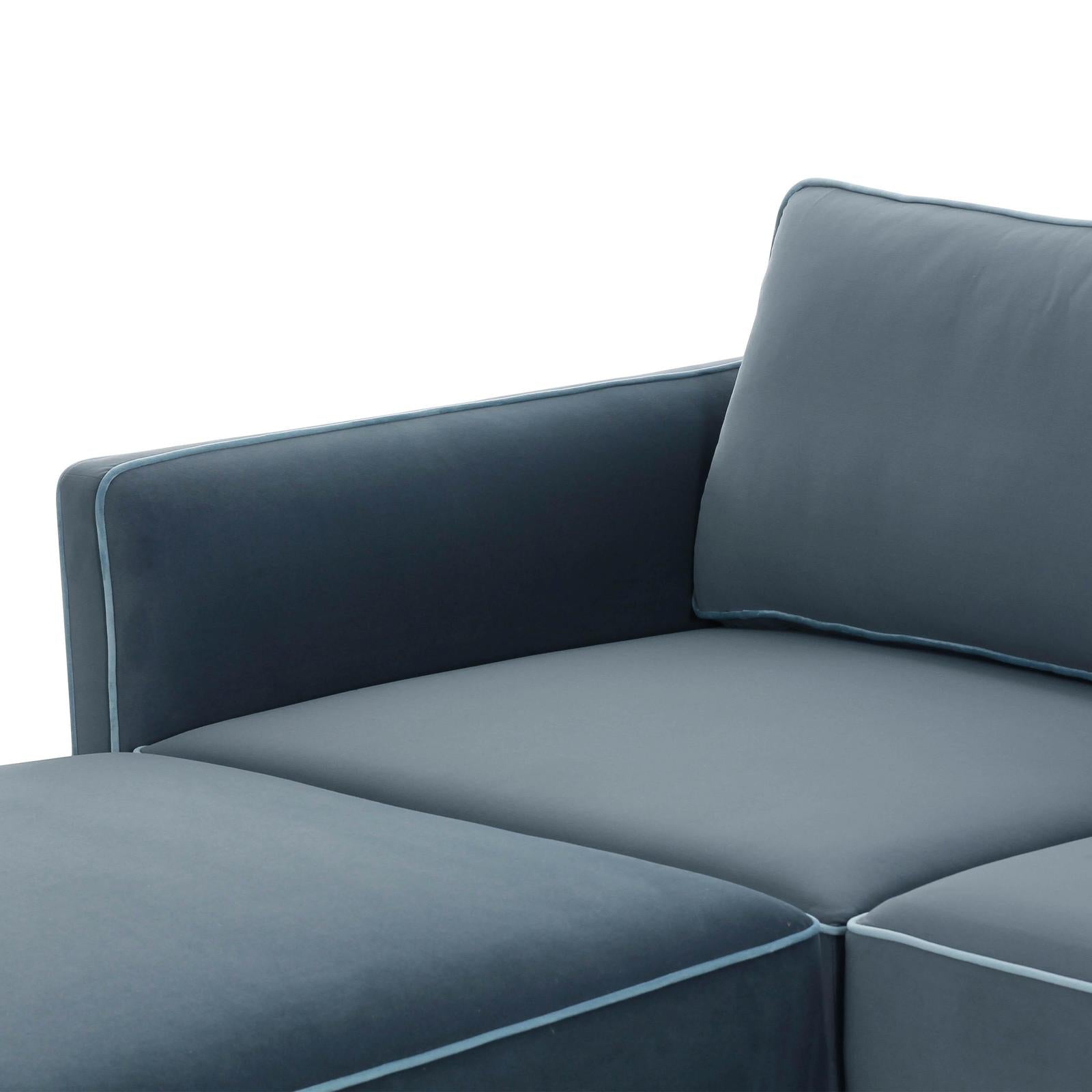TOV Furniture Willow 4-Piece Performance Velvet Modular Sectional