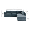 TOV Furniture Willow 5-Piece Performance Velvet Modular Sectional