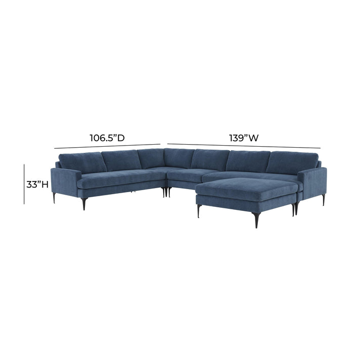 TOV Furniture Serena 5-piece Large Chaise Sectional