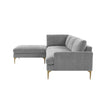 TOV Furniture Serena 3-Piece Performance Velvet Chaise Sectional