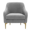 TOV Furniture Serena Grey Performance Velvet Accent Chair