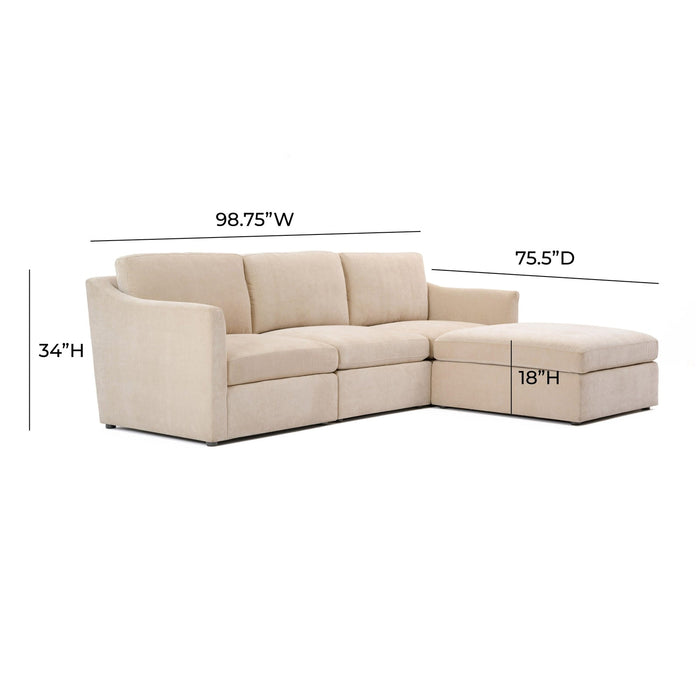 TOV Furniture Aiden Modular Small Chaise Sectional