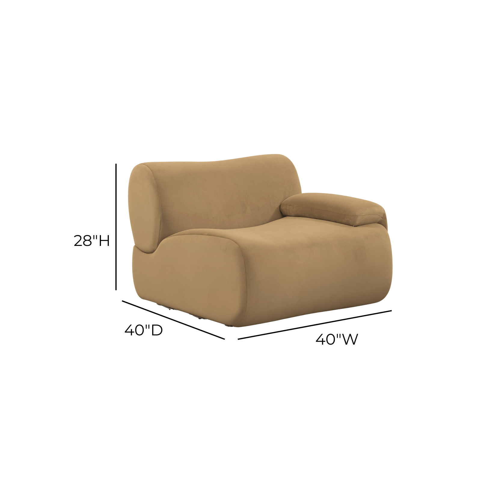 TOV Furniture Zenith Latte Brown Performance Velvet Modular Components