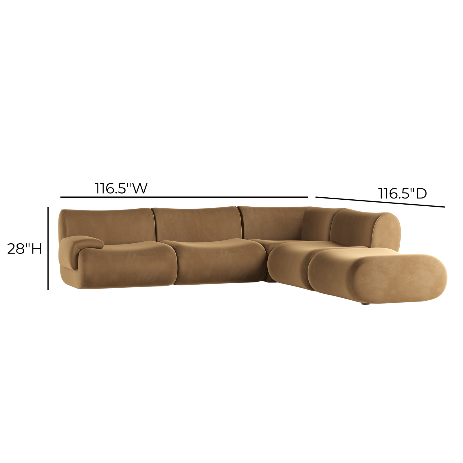 TOV Furniture Zenith 5-Piece Modular Sectional
