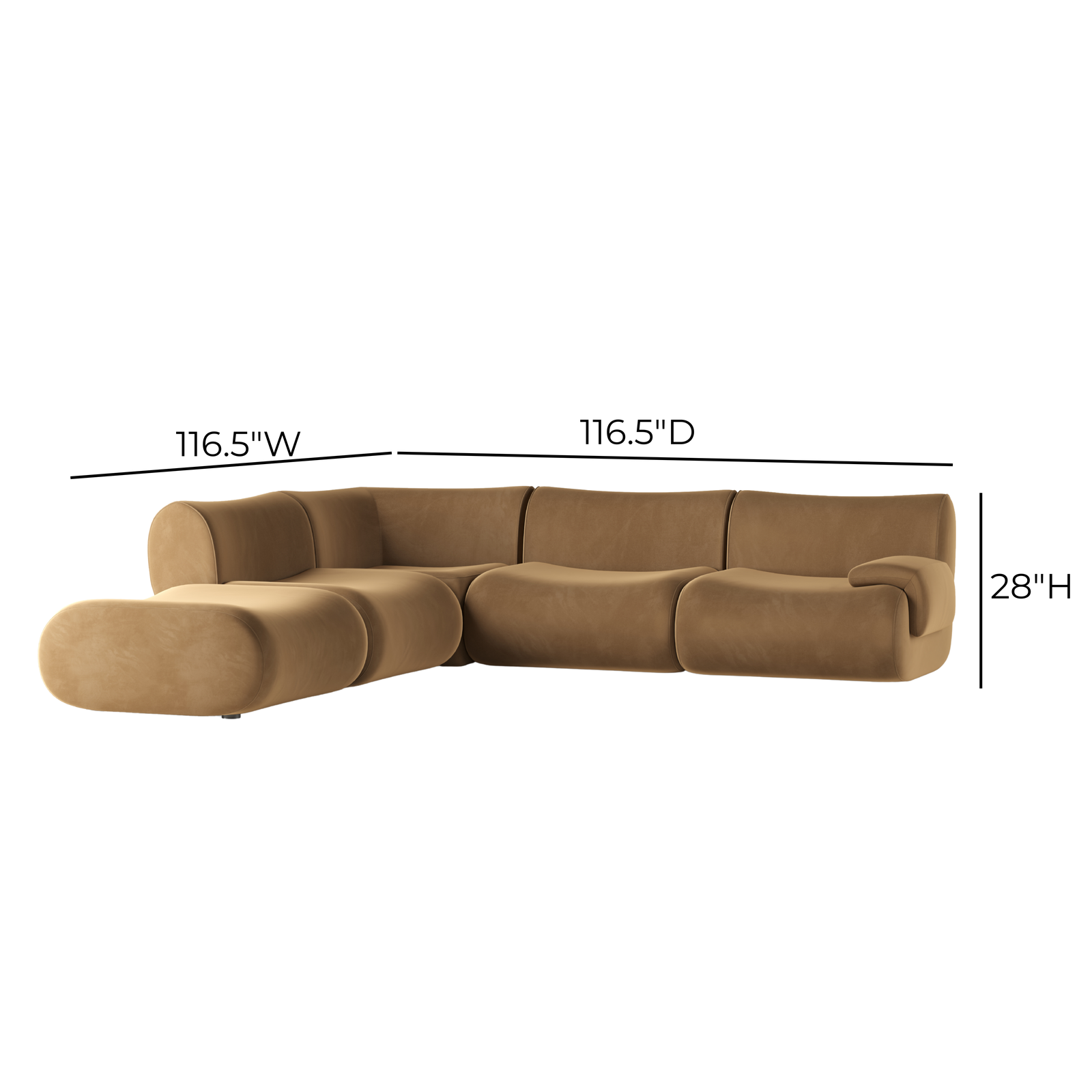 TOV Furniture Zenith 5-Piece Modular Sectional