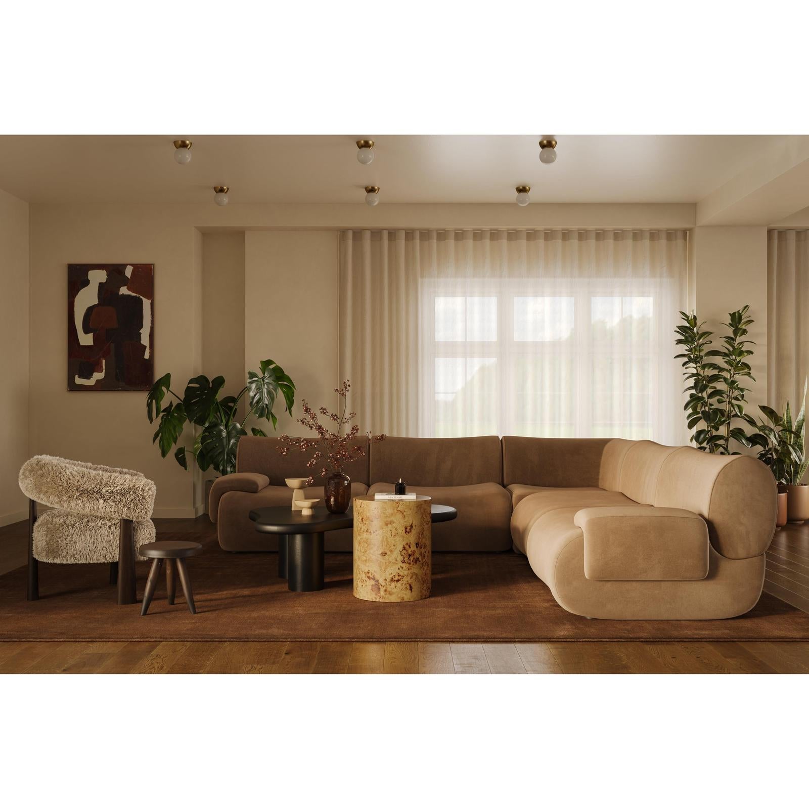 TOV Furniture Zenith 5-Piece Latte Brown Performance Velvet Modular L-Sectional