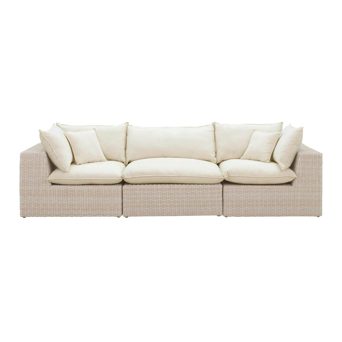 TOV Furniture Cali Wicker Outdoor Modular Sofa