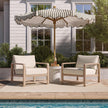 TOV Furniture Palata Cream Performance Fabric Outdoor Accent Chair