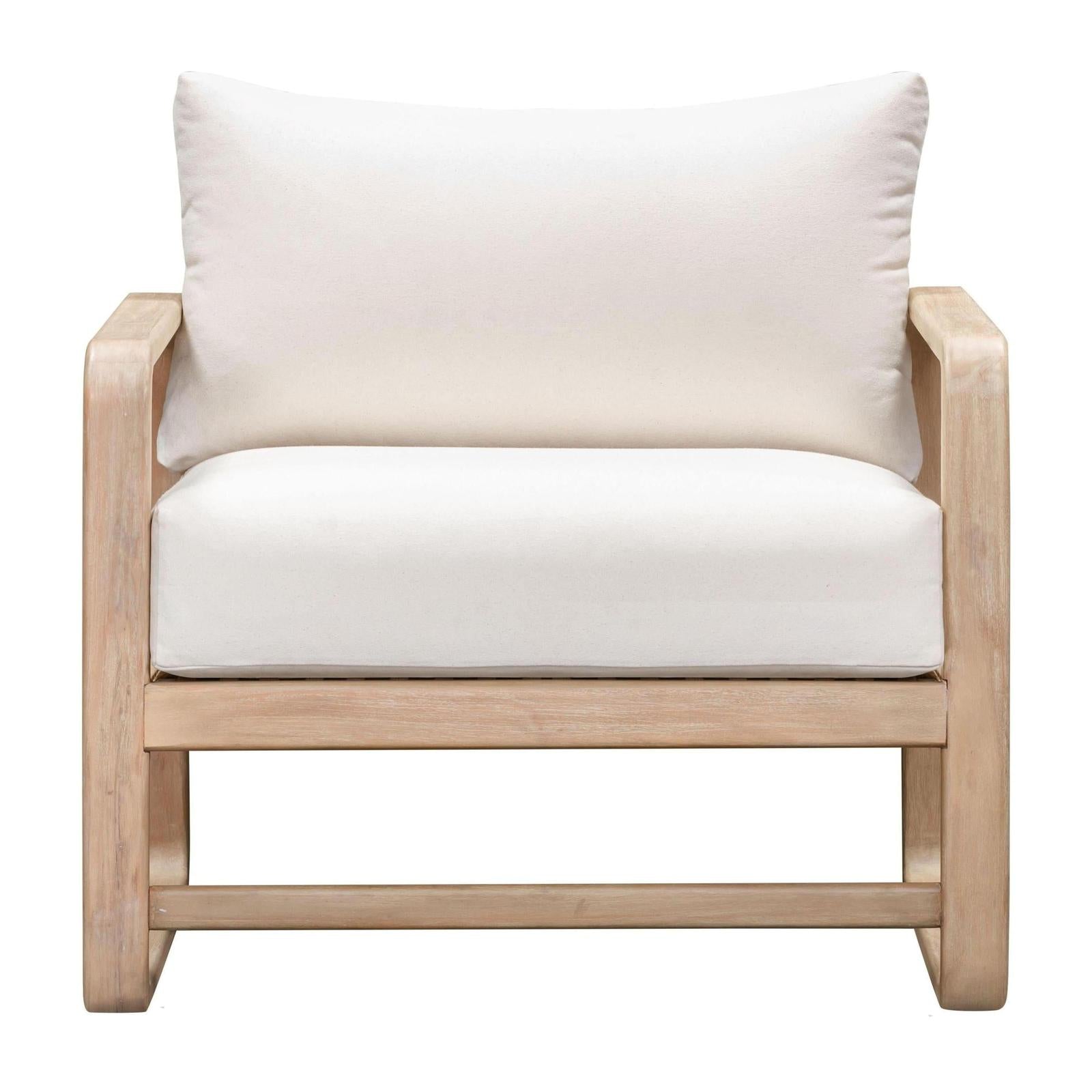TOV Furniture Palata Cream Performance Fabric Outdoor Accent Chair