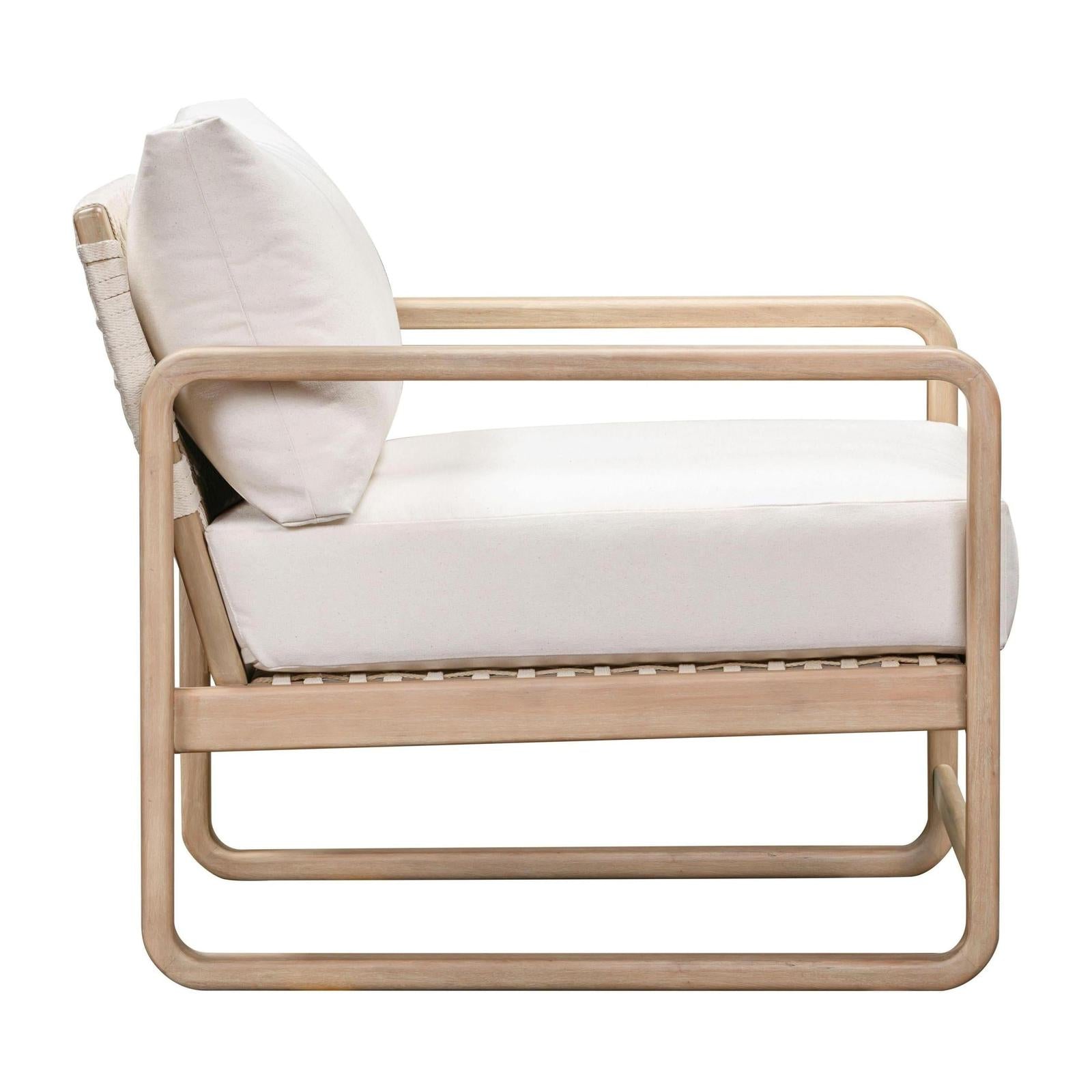 TOV Furniture Palata Cream Performance Fabric Outdoor Accent Chair