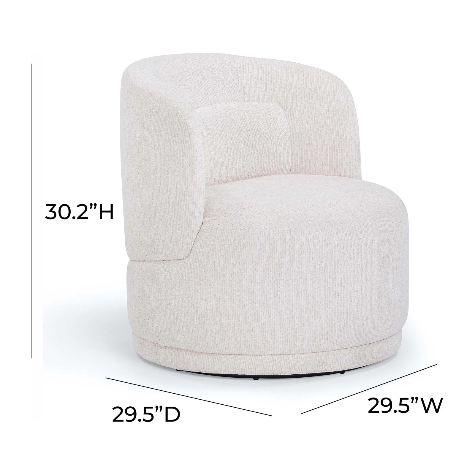 TOV Furniture Massa Textured Performance Fabric Swivel Accent Chair