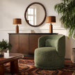 TOV Furniture Massa Textured Performance Fabric Swivel Accent Chair