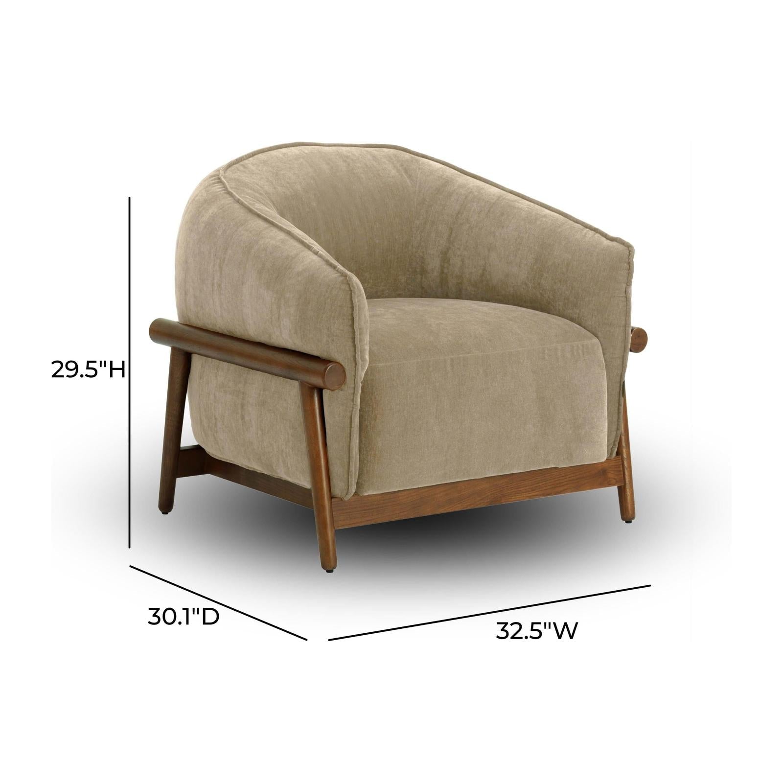 TOV Furniture Piedmont Upcycled Contract-Grade Chenille Accent Chair