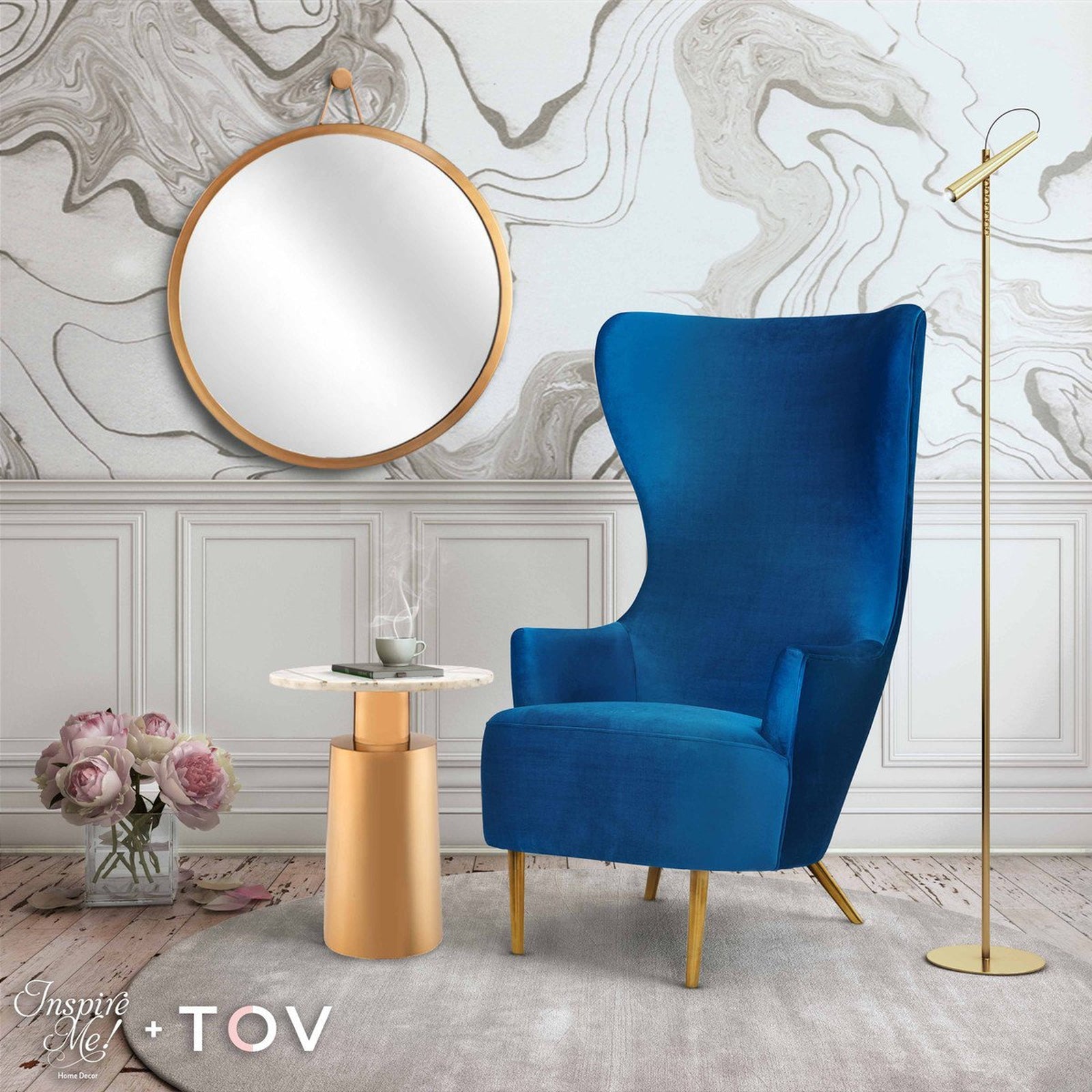 TOV Furniture Julia Wingback Chair by Inspire Me! Home Decor