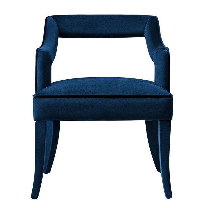 TOV Furniture Tiffany Navy Velvet Chair